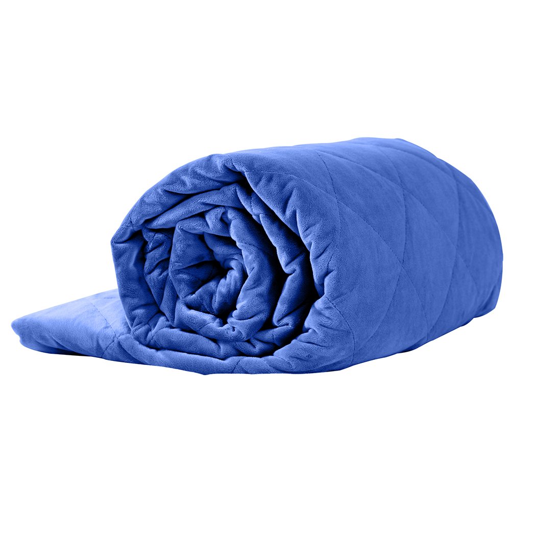 9KG Adults Size Anti Anxiety Weighted Blanket Gravity Blankets Royal Blue Dreamz