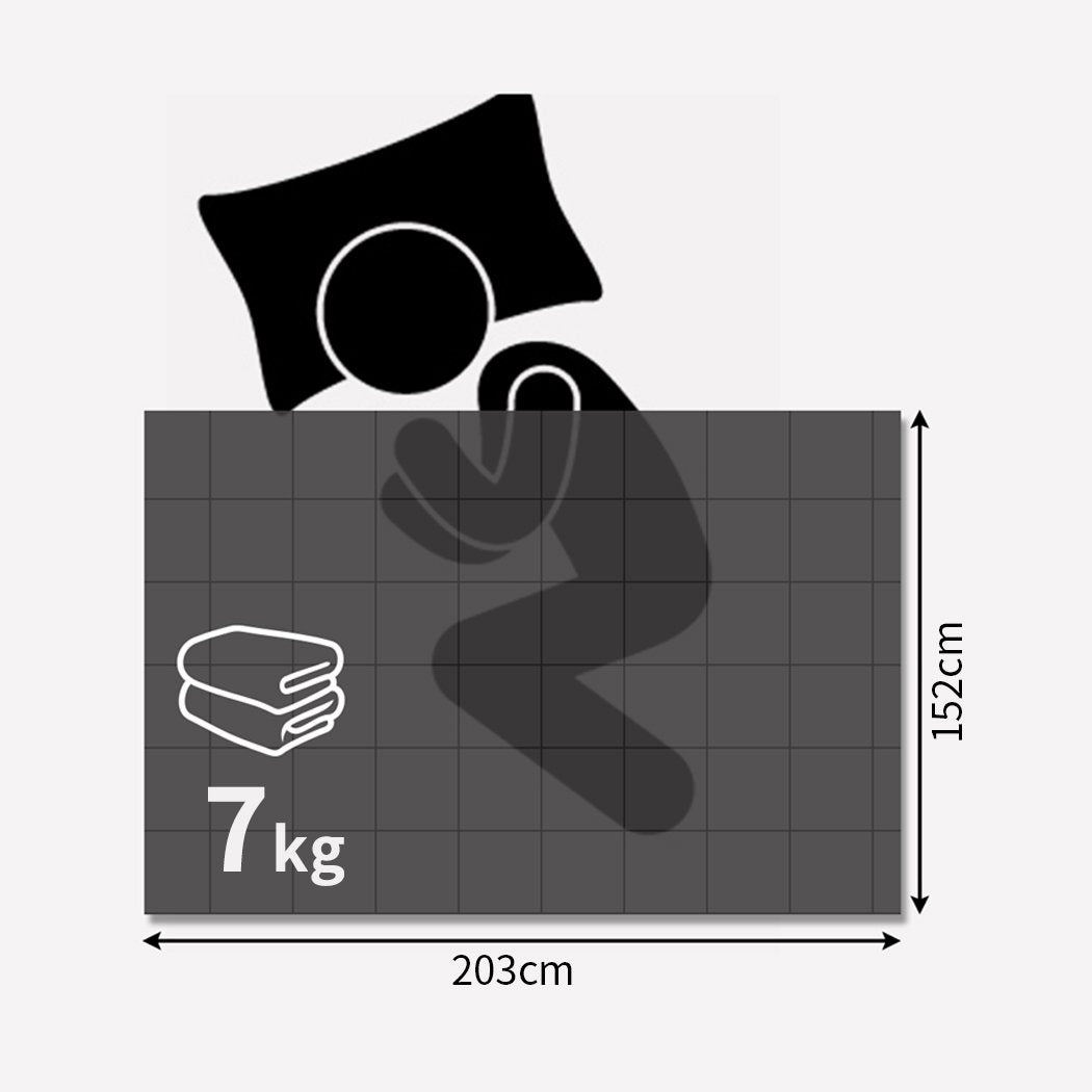 Weighted Blanket Heavy Gravity Deep Relax 7KG Adult Double Grey Dreamz