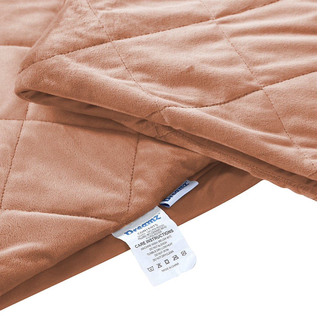 9KG Adults Size Anti Anxiety Weighted Blanket Gravity Blankets Pink Dreamz