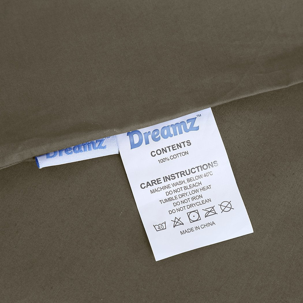 Weighted Blanket 10KG Heavy Gravity Deep Relax Adults Cotton Cover Brown Dreamz
