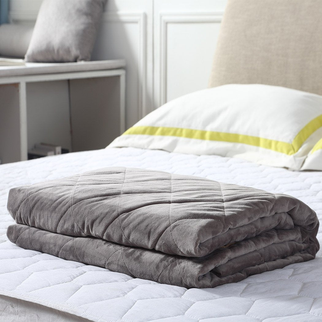 7KG Anti Anxiety Weighted Blanket Gravity Blankets Grey Colour Dreamz