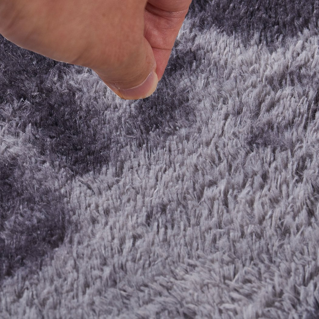 Floor Rug Shaggy Rugs Soft Large Carpet Area Tie-dyed Midnight City 80x120cm Big Bedding Australia